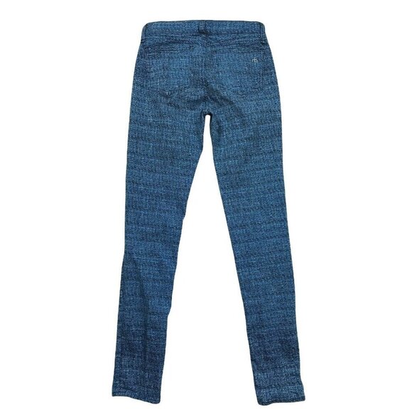 Rag & Bone Womens Jeans Size 24 Legging Skinny Blue Tweed Print - Picture 2 of 9